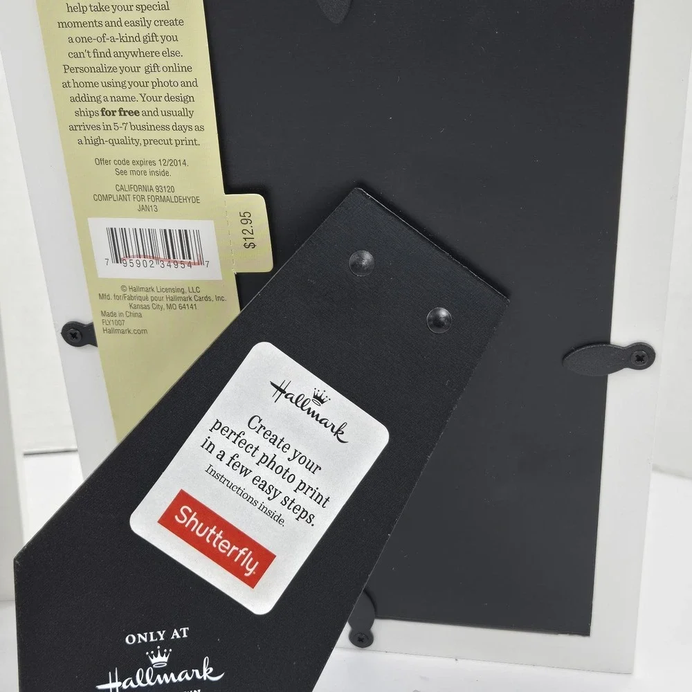 Hallmark 2014 White Wood Free Standing Photo Frames 5x7